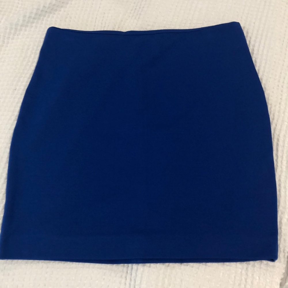 Mossimo Blue Stretch Mini/Pencil Skirt